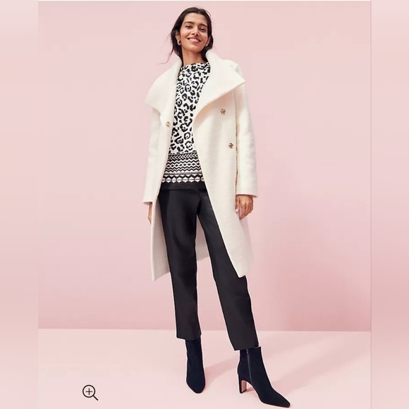 ANN TAYLOR Mixed Animal Print Mock Neck Sweater Women's Size M - Picture 4 of 12